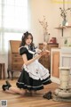 Beautiful Kwon Hyuk Jeong cute pose with maid outfit (13 photos) P3 No.7e9e0a