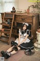Beautiful Kwon Hyuk Jeong cute pose with maid outfit (13 photos) P12 No.68678e