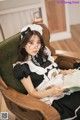 Beautiful Kwon Hyuk Jeong cute pose with maid outfit (13 photos) P5 No.4acfa6